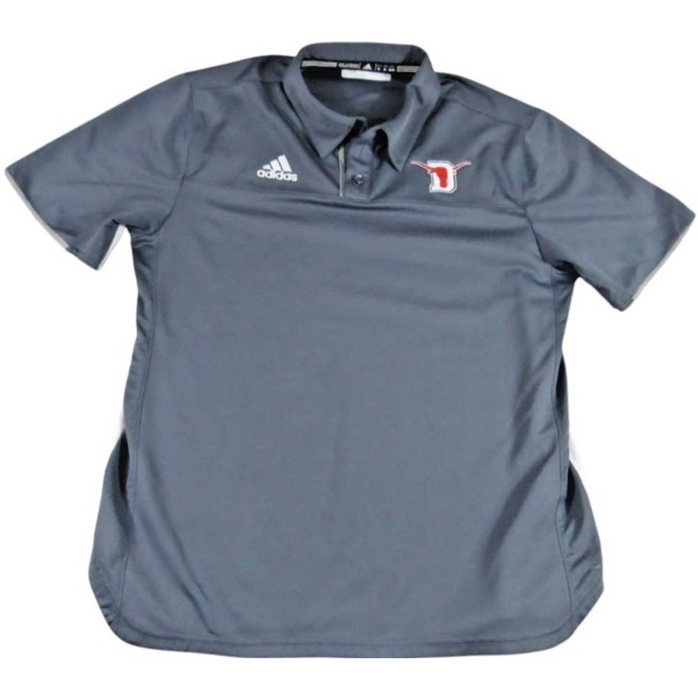 Texas Longhorns adidas Polo Shirt Men M Gray Climacool NCAA Golf Dri Fit Logo UT